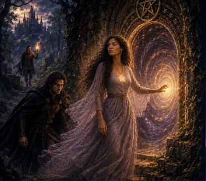Ysoria follows the light into a mysterious passage